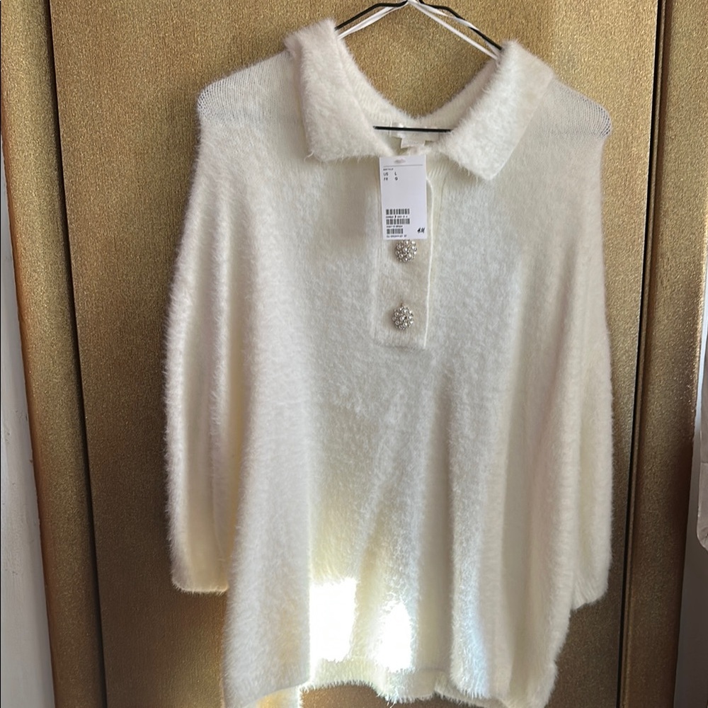 White Fuzzy Sweater